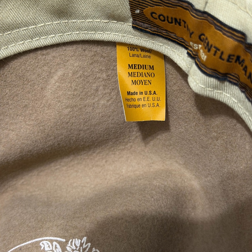 Country Gentlemen Light Brown Fedora 100% Wool Lite Felt Size M - Never Worn - Picture 8 of 11